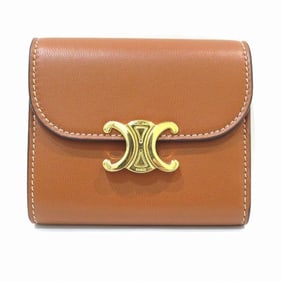 CELINE Triomphe Small Flap Wallet 10D783 Tri-fold for Women