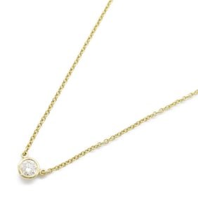 Tiffany & Co. By the Yard Necklace, K18 (yellow gold), diamond, ladies, clear