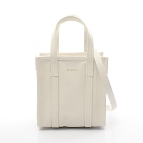 BALENCIAGA BAZAR SHOPPER XXS Handbag Bag Leather Women's White 513988