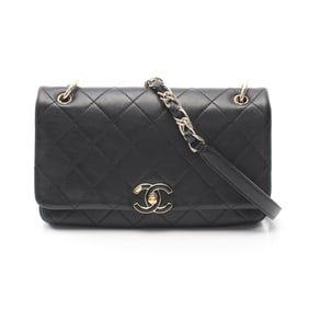 CHANEL Matelasse Shoulder Bag, Lambskin, Women's, Black