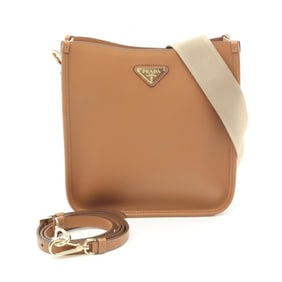 PRADA SOFT GRAIN Shoulder Bag, Leather, Women's, Brown, 1BH2192CYSF03BH