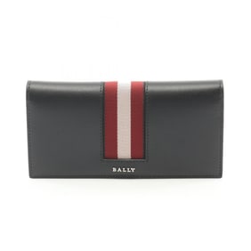 BALLY Bi-fold Long Wallet Leather Men's Black 6309713U901P