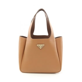 PRADA SOFT GRAIN Tote Bag, Leather, Women's, Brown, 1BG3352CYSF03BH