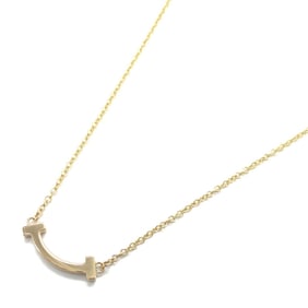 Tiffany & Co. T Smile Necklace, 18K Yellow Gold, Women's, Gold