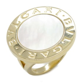BVLGARI Ring K18 (yellow gold) Mother of pearl Ladies White