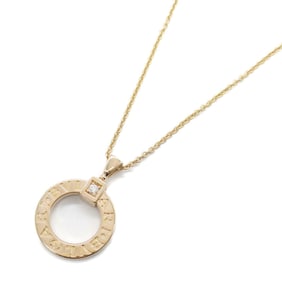 BVLGARI Diamond Necklace K18PG (Pink Gold) Men's Women's Clear