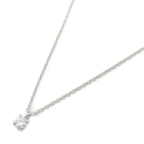 Tiffany & Co. Solitaire Necklace Diamond Pt950 Platinum Ladies Clear