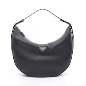 PRADA SOFT GRAIN Shoulder Bag Leather Women's Black 1BC2122CYSF0002