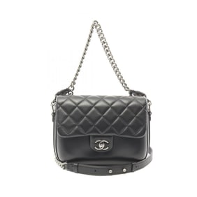 CHANEL Matelasse Shoulder Bag Leather Women's Black