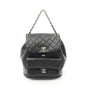 CHANEL Matelasse Rucksack Backpack Bag Lambskin (Sheepskin) Women's Black