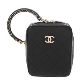 CHANEL Matelasse Diana 25cm Chain Shoulder Bag in Black (A01165) - Women's Calfskin
