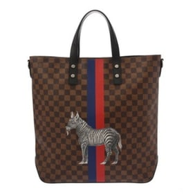 LOUIS VUITTON Damier Savannah Chapman Brothers Atlas Tote, Brown, N42702, Women's Canvas Tote Bag
