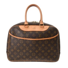 LOUIS VUITTON Monogram Deauville Brown M47270 Women's Canvas Handbag