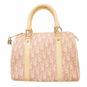 Christian Dior Trotter Handbag Pink Ivory Women's