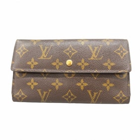 Louis Vuitton Monogram Porte Tresor International Tri-fold Wallet M61215 Brown Men's/Women's