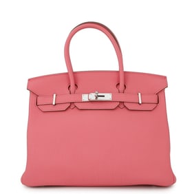Hermes Hermès Birkin 30 Rose Lipstick Togo Handbag with Q Stamp