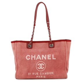 CHANEL Tote Bag Deauville Line Coco Mark Canvas A67001