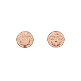 Hermes Hermès Ex Libris TPM Earrings in 18K Pink Gold