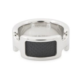 Hermes Hermès Olympe PM Ring, Black, Epson, Size S, Black
