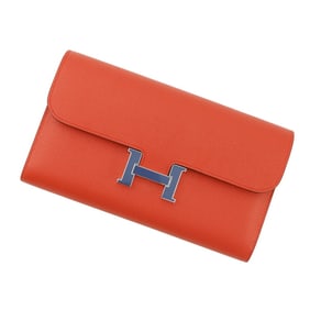 Hermes Hermès Constance Long Capucines Wallet with Lacquer Hardware, Epson C Stamp,