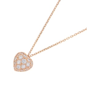 Cartier Heart Pavé Diamond Necklace in 18K Pink Gold with Diamonds, B7221500