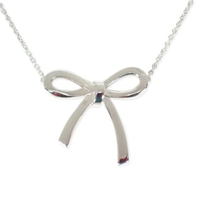 TIFFANY 925 ribbon necklace pendant