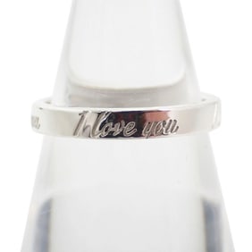 TIFFANY 925 Notes "I love you" narrow ring, size 10