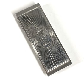 CARTIER Logo Wallet with Money Clip, Metal, Silver, for Men and Women