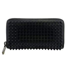 Christian Louboutin Panettone Round Black Studs All Long Wallet Unisex