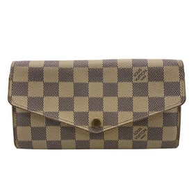 LOUIS VUITTON Louis Vuitton Wallet N63208 Portefeuille Sarah Damier Azur Long White Unisex