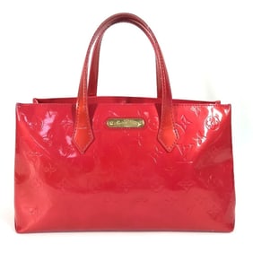 LOUIS VUITTON M93643 Monogram Vernis Wilshire Boulevard Tote Bag, Vernis, Women's, Rose Pop Pink