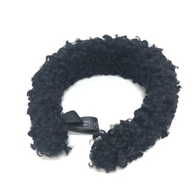 Sergio Rossi SR MUPPET Headband, Faux Fur, Women's, Black, Like New