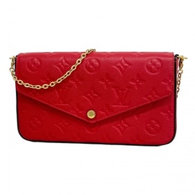 Louis Vuitton Monogram Empreinte Pochette Felicie Shoulder Wallet M63700 Scarlet Women's