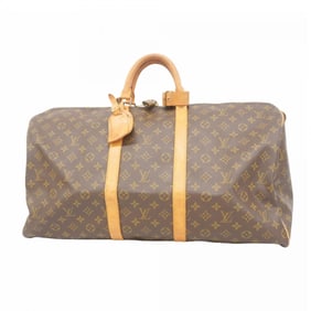 Louis Vuitton Monogram Keepall 55 Boston Bag M41424 Brown Men's and Women's