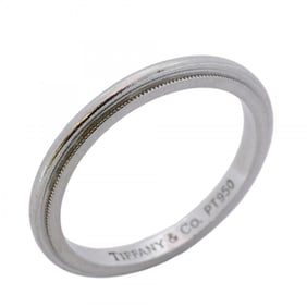 Tiffany Milgrain Ring, Pt950 Platinum, Size 9.5, Women's