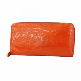 Louis Vuitton Vernis Zippy Wallet M93724 Orange Sunset Women's