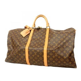 Louis Vuitton Monogram Keepall Bandouliere 60 Boston Bag M41412 Brown Men's and Women's