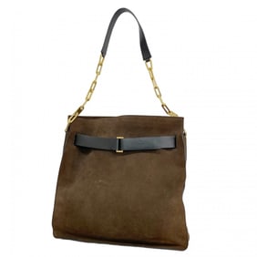 Gucci Shoulder Bag 001 4081 Suede Brown Women's