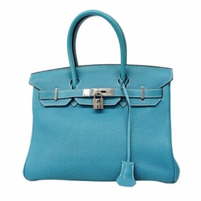 Hermes Hermès Birkin 30 Togo Handbag in Blue Jean, H Stamp, Women's, P1562000