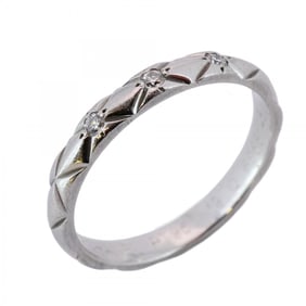 Chanel Matelasse 3PD Ring, Pt950 Platinum with Diamonds, #48, Women's