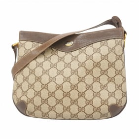 Gucci GG Supreme Shoulder Bag 40 02 022 Brown Gold Women's