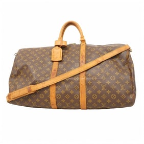 Louis Vuitton Monogram Keepall Bandouliere 55 Boston Bag M41414 Brown Men's and Women's