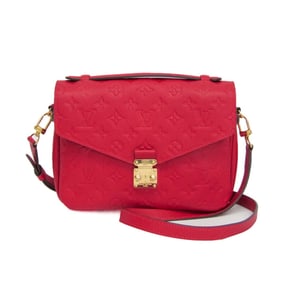 Louis Vuitton Monogram Empreinte Pochette Metis MM M41488 Women's Shoulder Bag Cerise,Red Color