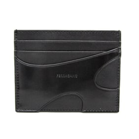 Salvatore Ferragamo JL-66 1261 Leather Card Case Black