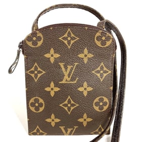 LOUIS VUITTON M45484 Monogram Pochette Secret Shoulder Bag, Crossbody Canvas, Brown, Men's and