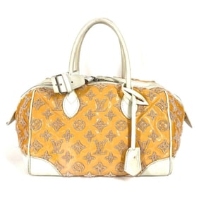 LOUIS VUITTON M40704 Monogram Booklet Speedy Round Boston Bag Shoulder Enamel Leather Women's Rose
