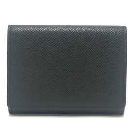 LOUIS VUITTON M64595 Envelope Ini (K.T.) Business Card Case, Taiga Leather, Men's, Ardoise, Black,