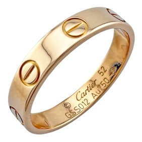 Cartier Mini Love Ring, size 12, 18k gold, women's