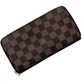 Louis Vuitton Round Zippy Wallet ec-24281 Brown Damier Ebene N60015 Canvas CA2079 LOUIS VUITTON