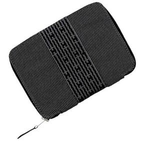 Hermès Bifold ec-24181 Gray/Black Air Line Canvas HERMES Coin Case Compact Gray Wallet for Men and